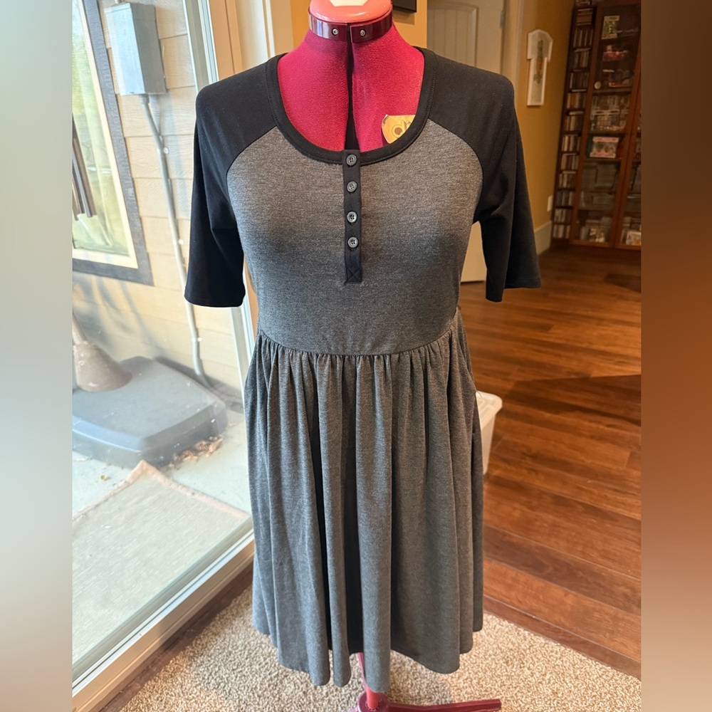 Grey and Black Raglan Torrid Dress